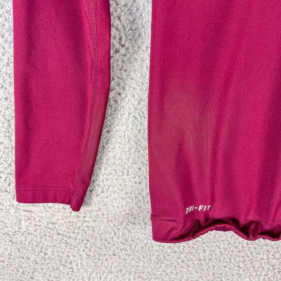 Nike Shirt Womens Large Red Pro Combat Compression Gym Train Running Outdoor - Picture 5 of 14